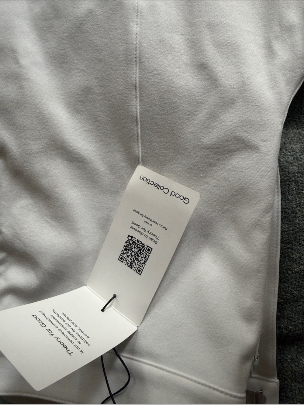 Theory White Cropped Flare Pants - Picture 3 of 5